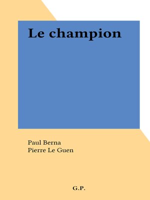 cover image of Le champion